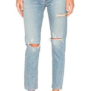 AGOLDE - Jamie High Rise Distress Classic Jeans